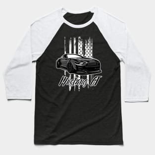 Mustang Gt American Flag Baseball T-Shirt